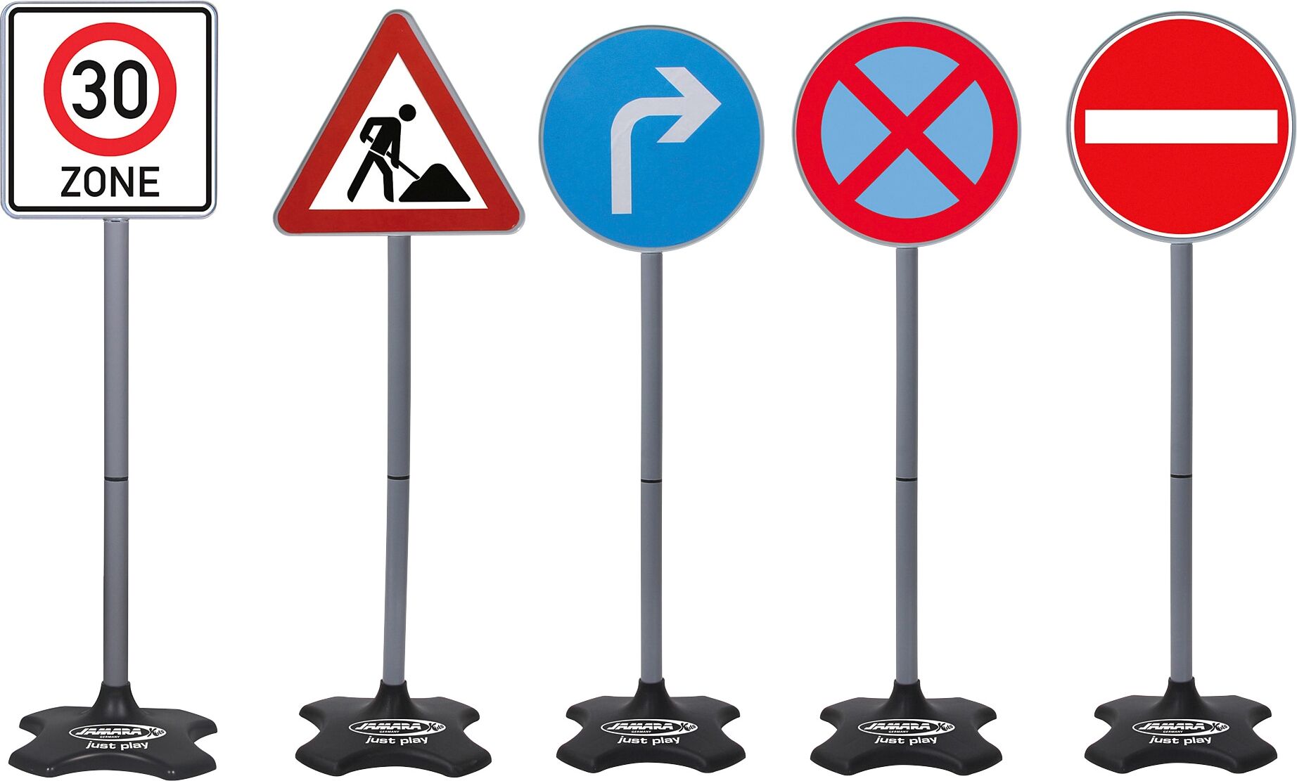 Spiel-Verkehrszeichen JAMARA "Traffic-Set Grand B", bunt, Fahrzeug-Spielwelten, KinderB:26cm H:81cm T:26cm, Kunststoff, Spiel-Verkehrszeichen, B:26cm H:81cm T:26cm