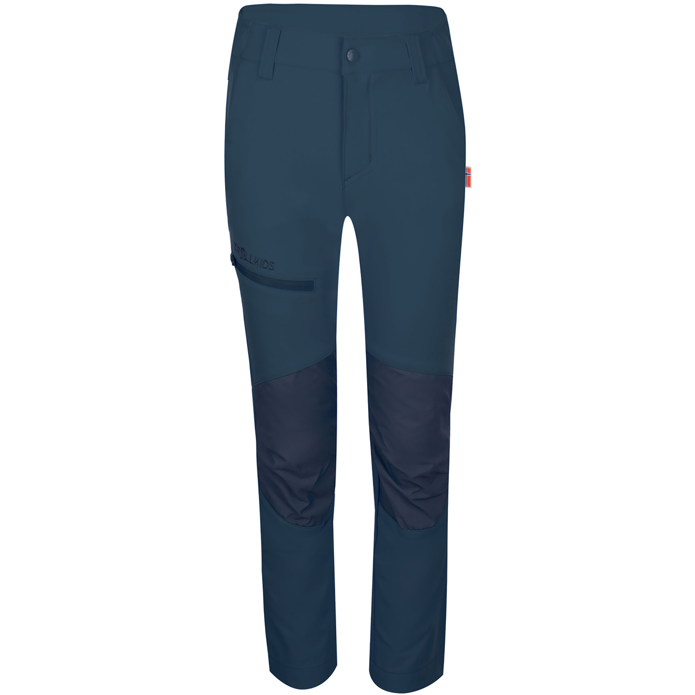 Trollkids Lysefjord XT Hose Kinder Softshellhose blau Größe 140 Camping Widerstandsfähig Wasserabweisend
