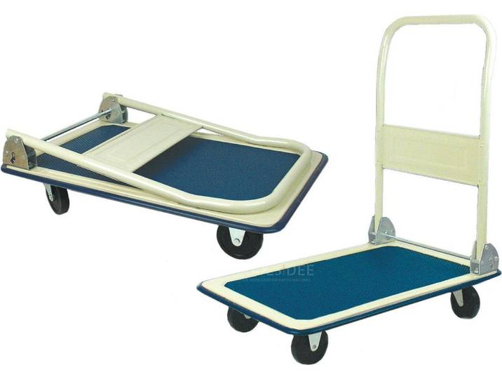 Brüder Mannesmann Plattformwagen 83 x 48 x 74 cm, belastbar 150 kg, Antirutsch-Beschichtung