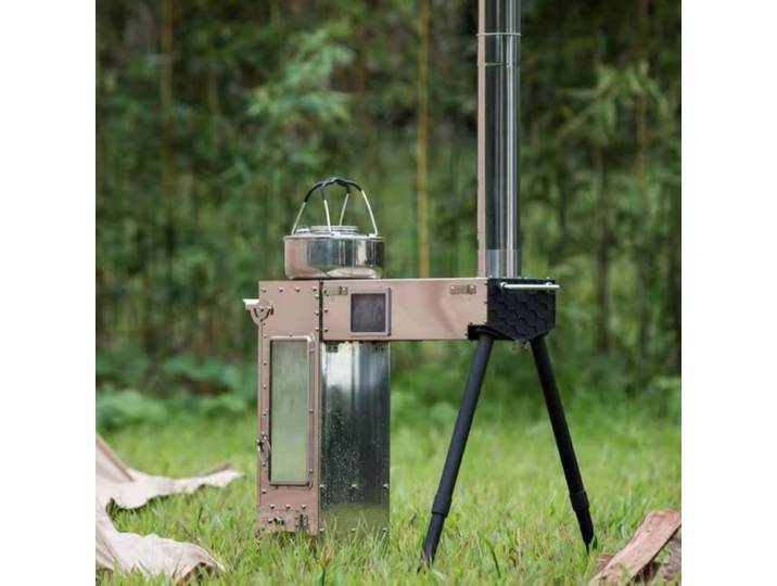 Poêle à bois de camping girafe arc-en-ciel, poêle à granulés, chauffe-charbon de bois polyvalent, barbecue, pique-nique