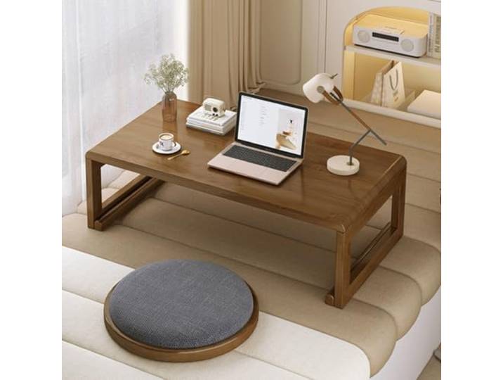TapferBahn Zusammen Klappbarer Tatami-Tisch,Klappbarer Japanischer Niedriger Tisch,Tragbarer Japanischer Couchtisch,SchöN Und Langlebig,Geeignet FüR Studium Und Beruf
