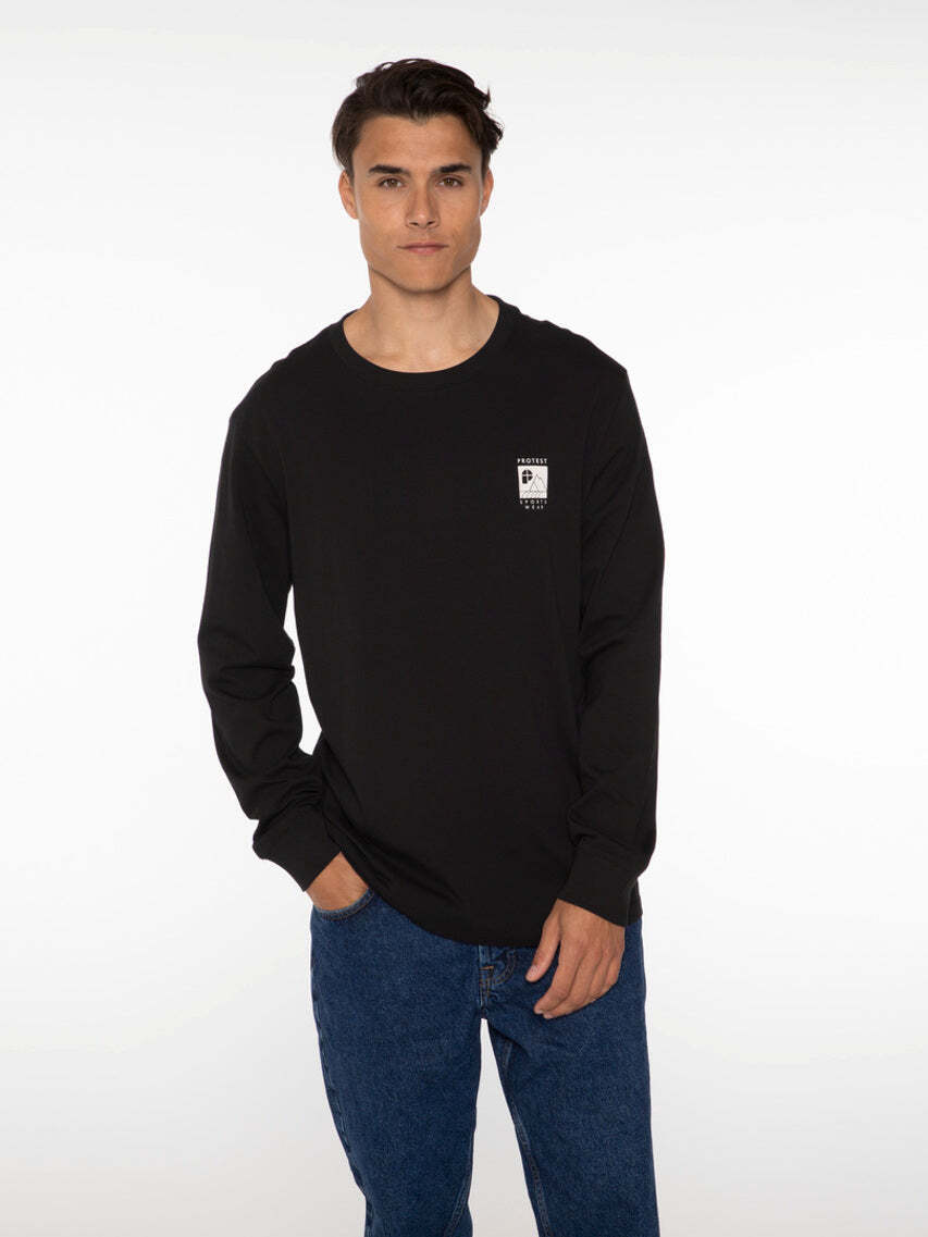 T-Shirt PROTEST "Shirt SHELBY", Herren, Gr. XL, schwarz (true schwarz), Obermaterial: 100% Baumwolle CO., Shirts T-Shirt true schwarz XL