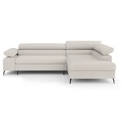 ECKSCHLAFSOFA Mellow mit Bettkasten, Beige, rechts
