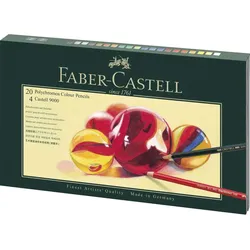 Faber-Castell Geschenkset Mixed Media Polychromos, 20 Stifte mit Zubehör