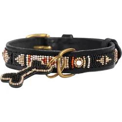 Kampuni Hundehalsbånd Skinny Swahili antique medium, 53x2,1 cm (Hund), Halsband + Leine