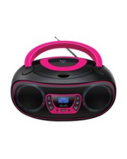Inter Sales TDB-212P CD-Radio DAB+ DAB FM AUX USB Bluetooth CD Schwarz Pink (111141900040)