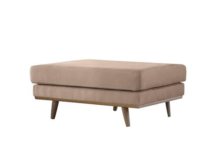 Repose-pieds capitonné 85 x 43 x 60cm Marron/Taupe Tissu Vele: Taupe