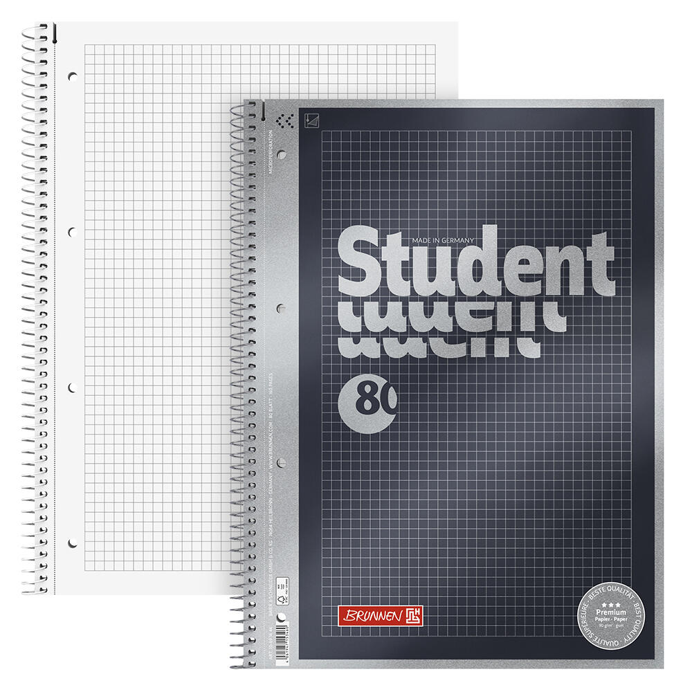 BRUNNEN Collegeblock Student Premium DIN A4 kariert 10691444