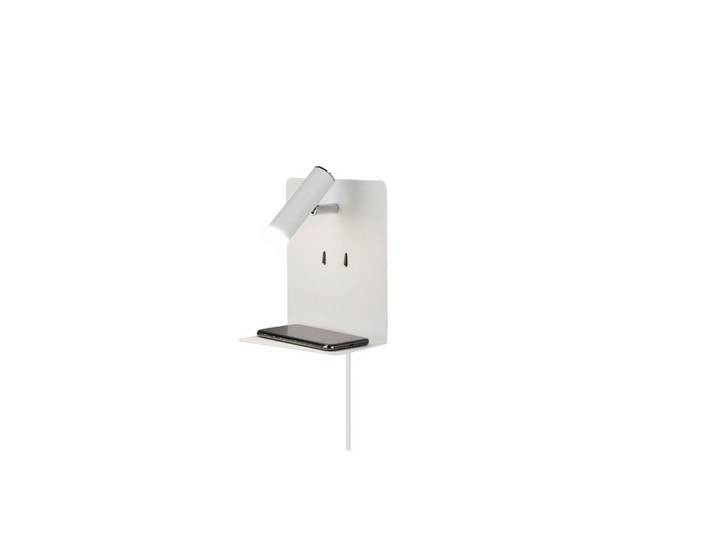 Trio Leuchten Led-Wandleuchte, Weiss, Metall, 16x20 cm, getrennt schaltbar, USB-Anschluss zum Laden von Smartphones, Lampen & Leuchten, Innenbeleuchtung, Wandlampe, Wandlampen