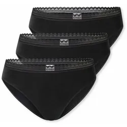 3 Schiesser Rio-Slips - Damen - Gr. 38 - schwarz