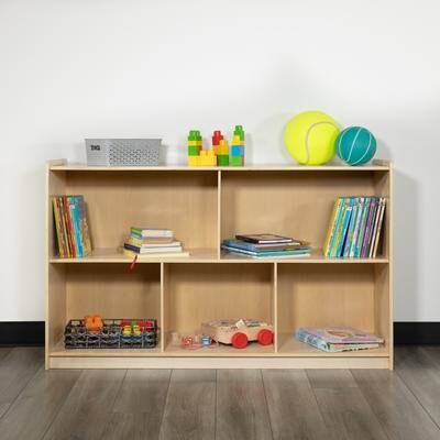 Flash Furniture Wooden School Classroom Storage Cabinet/Cubby for Commercial or Home Use
