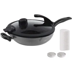 STONELINE FUTURE 28cm Schmorpfanne mit SMELL WELL Deckel + Nachfüllpack