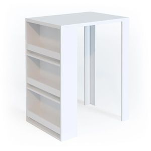 Vicco Bartisch weiß, mit 3 Regalfächern, (B/H/T) 80 x 106 x 57cm