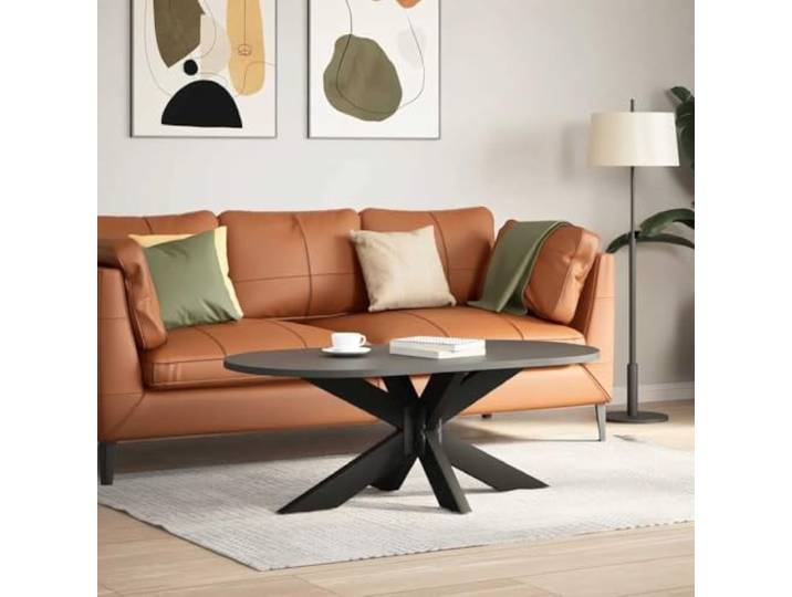 Kaffeetisch in Spinnenform, pulverbeschichteter Stahl, schwarz Verstellbare Füße, vorgebohrte Löcher, Schrauben im Lieferumfang enthalten, einfache Montage, modernes Design