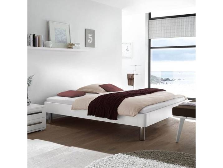 Bett Perama ohne Kopfteil 90x200 cm Weiß klassischer Stil