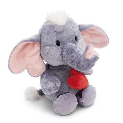 Kuscheltier Love Elefant mit Magnet Herz dunkelgrau