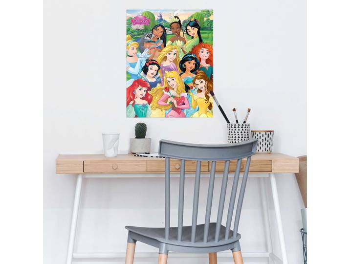 Poster Disneys Princess Papier Multicolor 40 x 50 x 0cm