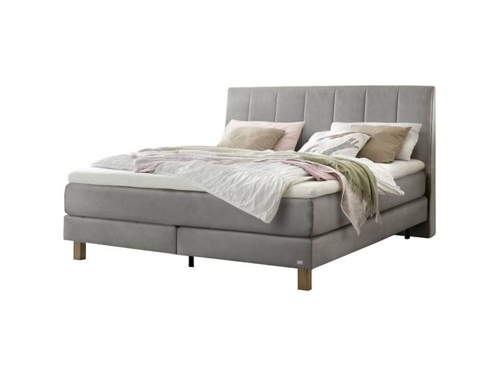 Hasena Boxspringbett Reina stahl Stoff 200 x 200 cm - Boxspringbett