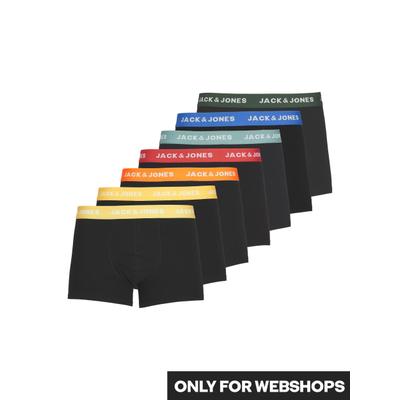 Trunk JACK & JONES "JACVITO SOLID TRUNKS 7 PACK NOOS", Herren, Gr. L, 7 Stk., Jersey, schwarz, Jersey, Obermaterial: 95% Baumwolle, 5% Elasthan, unifarben, Unterhosen