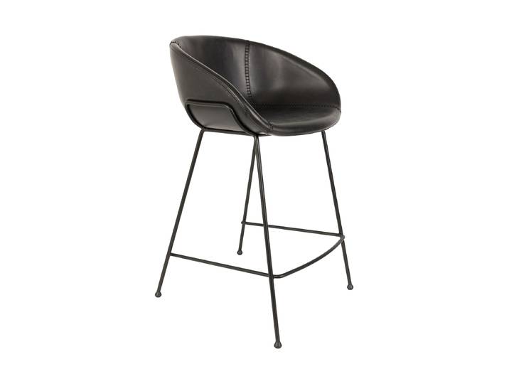 Hochwertiger Barstuhl „Feston“ Kunstleder Schwarz Sitzhöhe 65 cm Zuiver