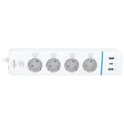 Allnet, Steckdosenleiste, ESP32 WiFi Schaltsteckdosenleiste ALL3079-4 Smart Plug 4Fach Steckdosenleiste / 2x USB-A & 1x (4x, USB-A, USB-C)