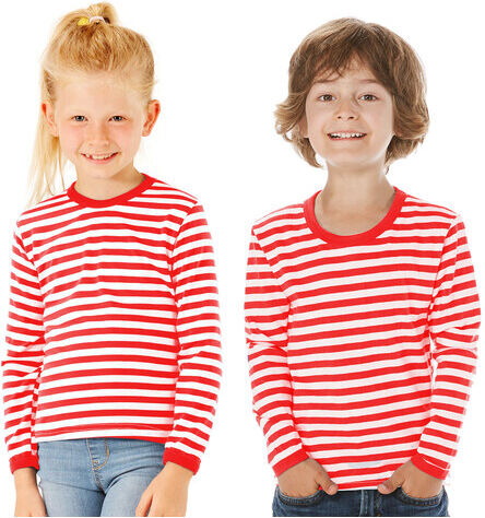 Langärmeliges Ringelshirt "Red Stripes" für Kinder