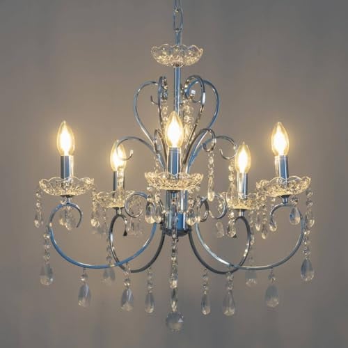 KOSILUM Pavia Kroonluchter - Zilver - Kristal en Glas