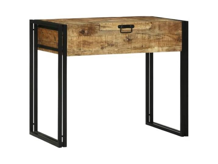 Schminktisch für Schlafzimmer aus massivem Mangoholz, 90 x 50 x 75 cm Rechteckiges Industriedesign, mehrere Schubladen, durchdachte Fächer, Innengebrauch, DIY Montage