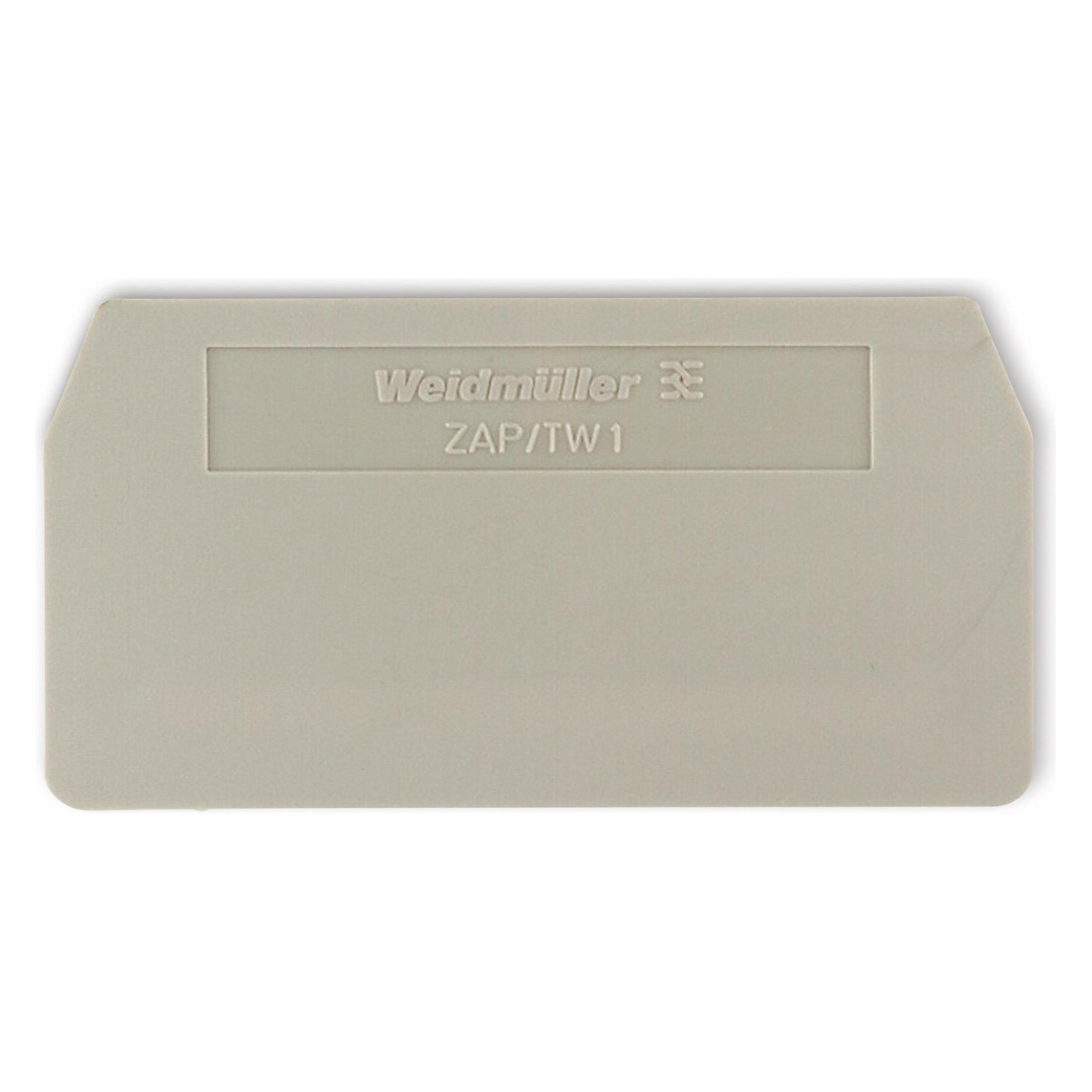 Weidmüller Abschlußplatte ZAP/TW 1(beige) (ZAP/TW 1 -1608740000)