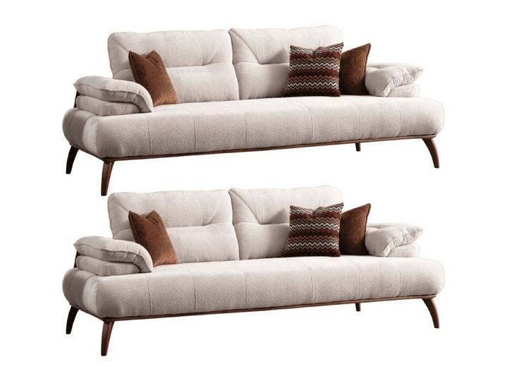 Villa Möbel Polstergarnitur Almond, (Set, Set besteht aus: 3 Sitzer+2 Sitzer), mit Relax-/Bettfunktion durch verstellbare Rückenlehne und Armlehne