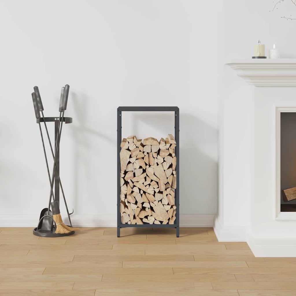 vidaXL Portant de bois chauffage anthracite 34x25x70 cm