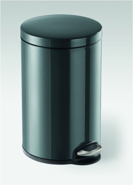 DURABLE Seau à pédale métal 12L rond anthracite (341158)