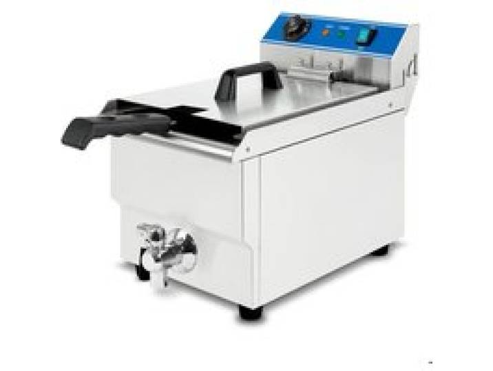 Friteuse - VERTES - Acier Inoxydable - capacité 13 L - 50-200 °C - 3000 W - 230 V - friteuse professionnelle - robinet de vidange