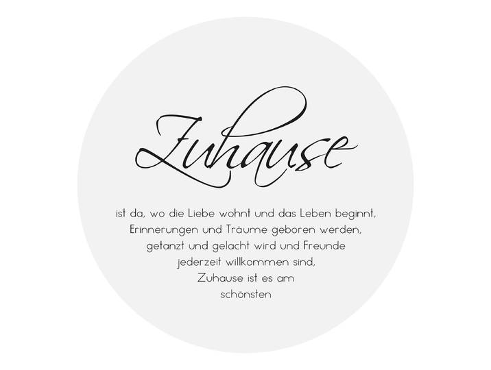 Glasbild Zuhause Floatglas Schwarz/Weiß Ø 50cm