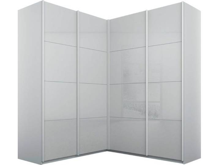 Rauch Schwebetüren-Eckschrank Quadra Alpinweiß