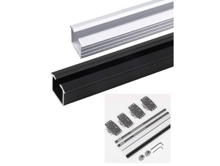 Schiebetürschiene, Schrank-Schiebetürschiene, Hardware-Kit for versteckte Scheunentore, robustes Soft-Close-Kit for, for mit Soft-Close-Funktion