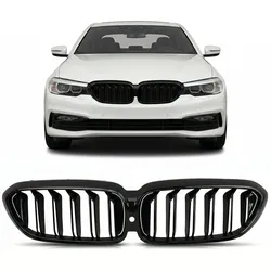 Kühlergrill Dual Line Schwarz glänzend passend für BMW 5er G30 G31 2016-2020