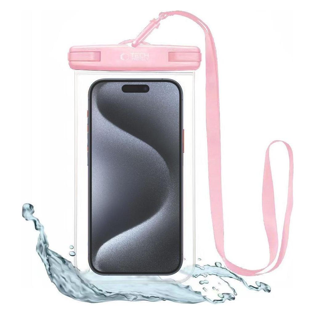 Tech-Protect Protect Universelles wasserdichtes Gehäuse Pink (Universal) (THP1183PINK)