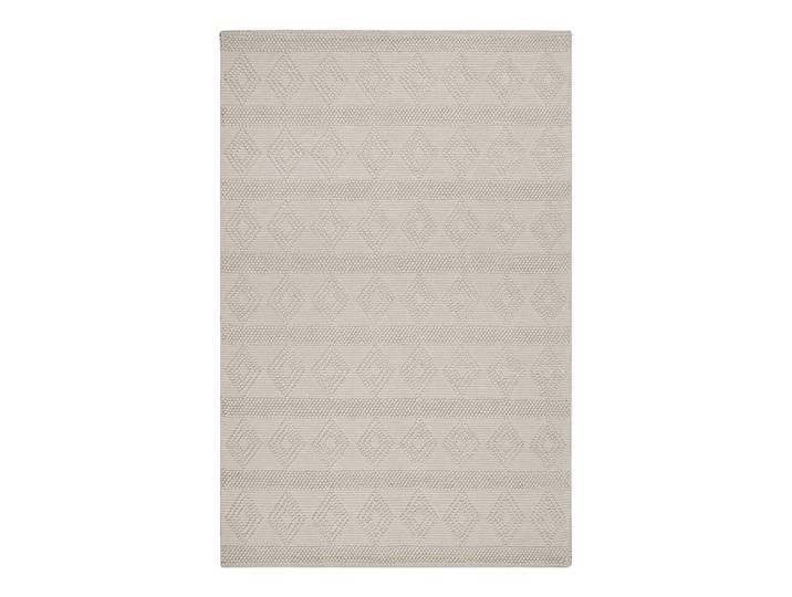 Teppich ESPRIT Emmy , beige (wollweiß), B:140cm H:8mm L:200cm, Schurwolle, Teppiche, Teppich, Wollteppich, handgewebt, kurzflor, natürlich, geometrisch