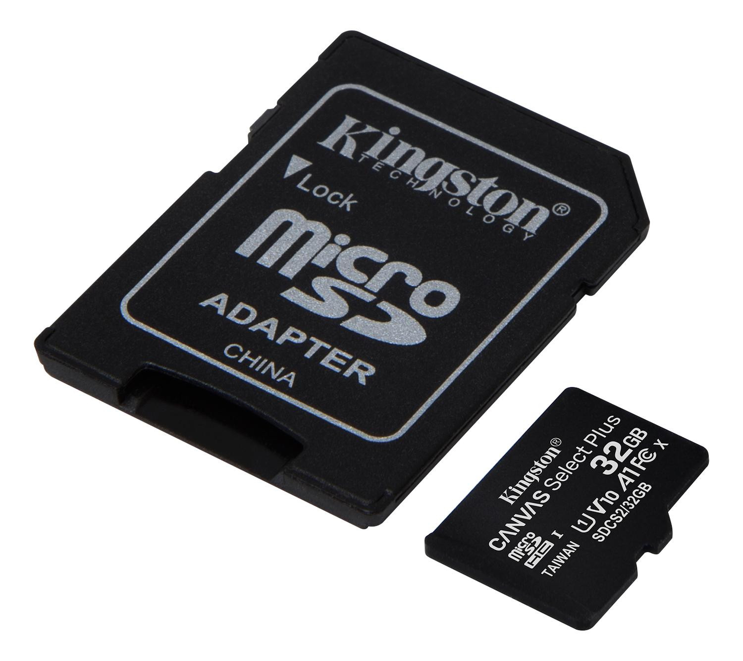 Kingston Canvas Select Plus Flashgeheugenkaart met microSDHC/SD-adapter