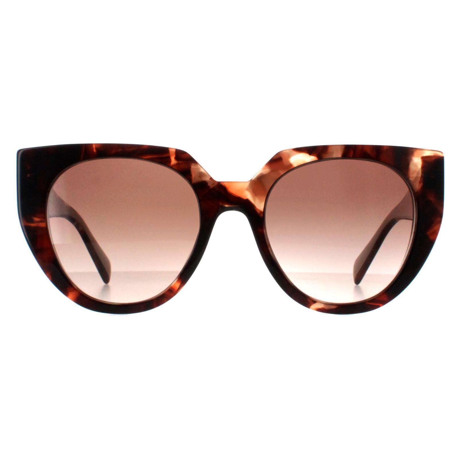 Prada PR14WS 01R0A6 caramel tortoise en poederbruin gradiÃ«nt zonnebril