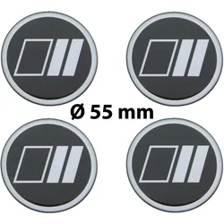4 x Ø 55 mm Polymere Aufkleber / Streifen / Nabenkappen, Felgendeckel