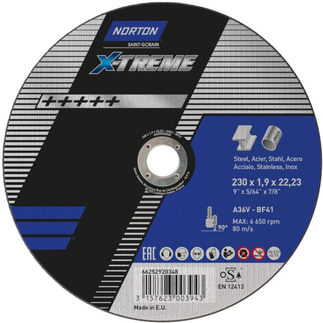 Norton Disque de découpe X-Treme 230x1,9 T41 ; Saint-Gobain (66252920348)