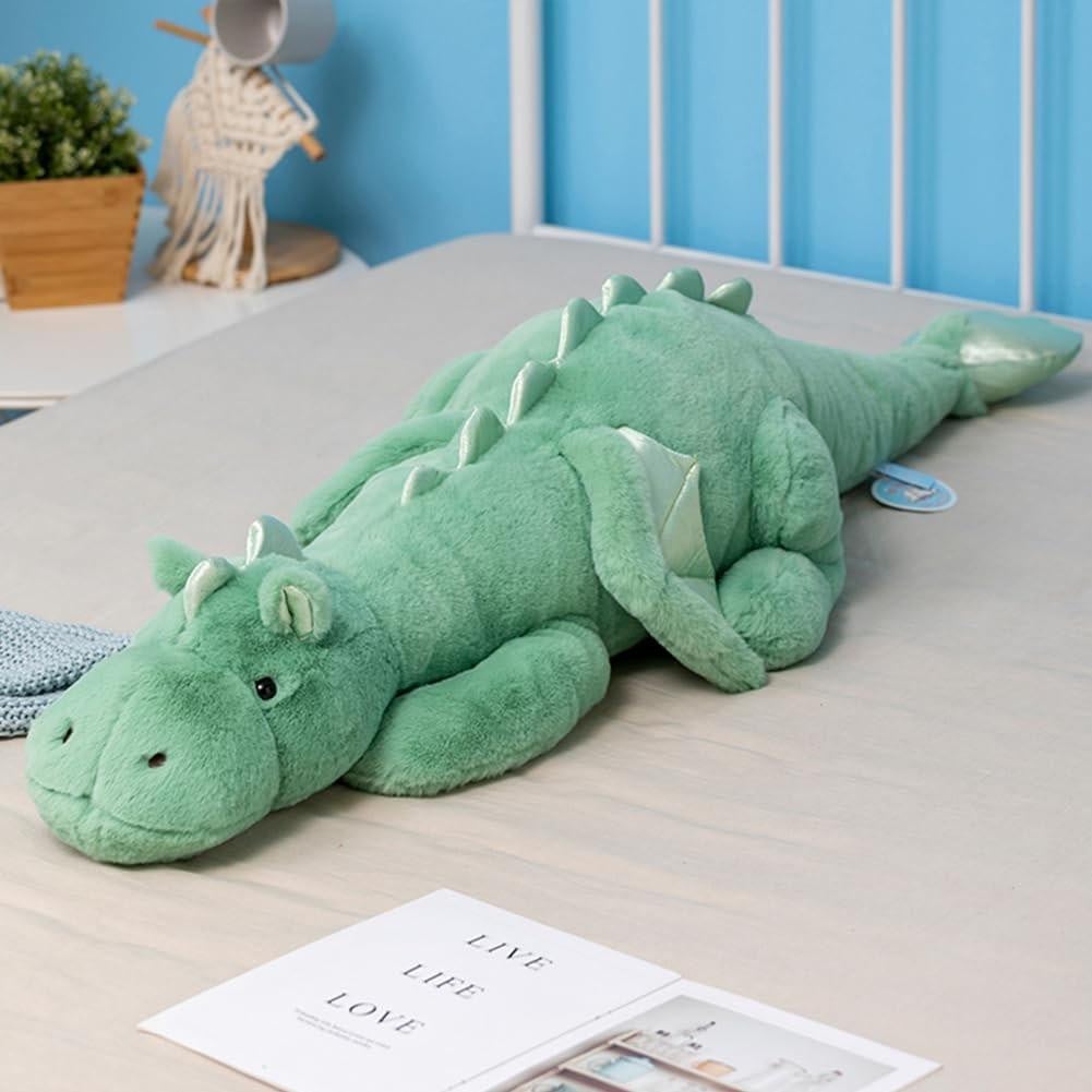 Inovra Groene Pluche Draak - Zachte Verzwaarde Knuffel - 65 cm
