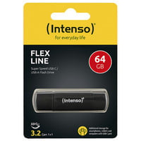 Flex Line 64 GB, USB-Stick schwarz, USB-C und USB-A