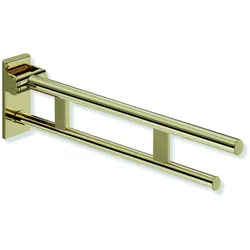 HEWI Stützklappgriff Duo Design A, Edelstahl PVD, Ausladung 850 mm