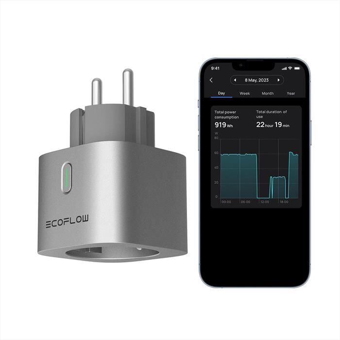 ECOFLOW Presa Intelligente Smart Plug-grigio