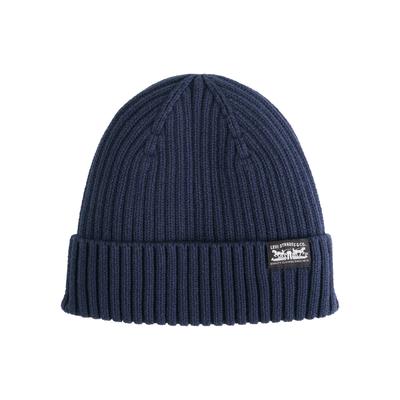 Strickmütze LEVI'S "SUNSET BEANIE", Herren, blau (naval academy), Baumwolle, Mützen Strickmütze