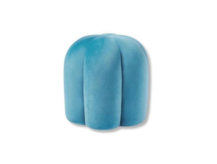 Pouf Cali en velours bleu pouf pouf