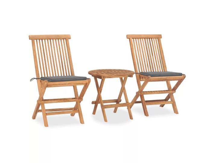 VidaXL - Gartenmöbel-set teak, One Size, Grau
